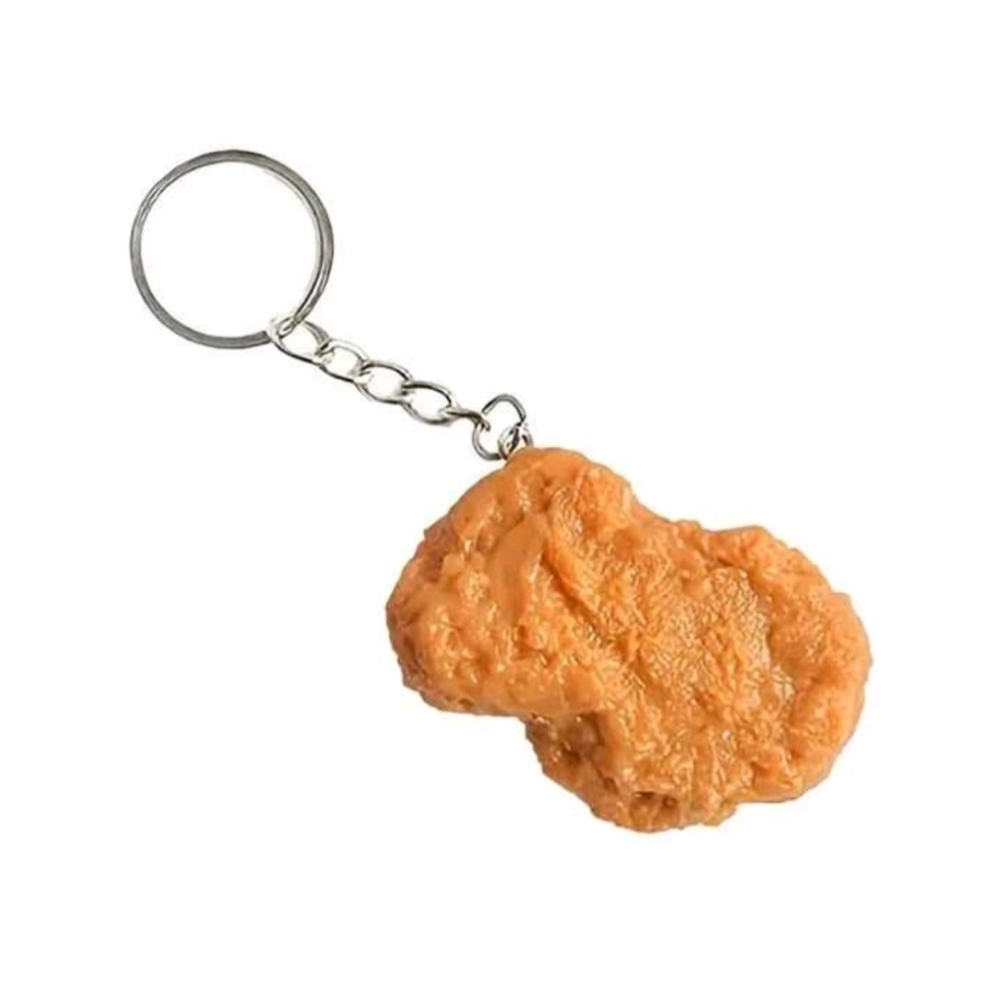 Funny chicken nugget keychain realistic brand new in the packaging funny gag